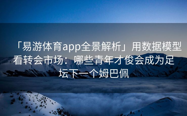 「易游体育app全景解析」用数据模型看转会市场：哪些青年才俊会成为足坛下一个姆巴佩