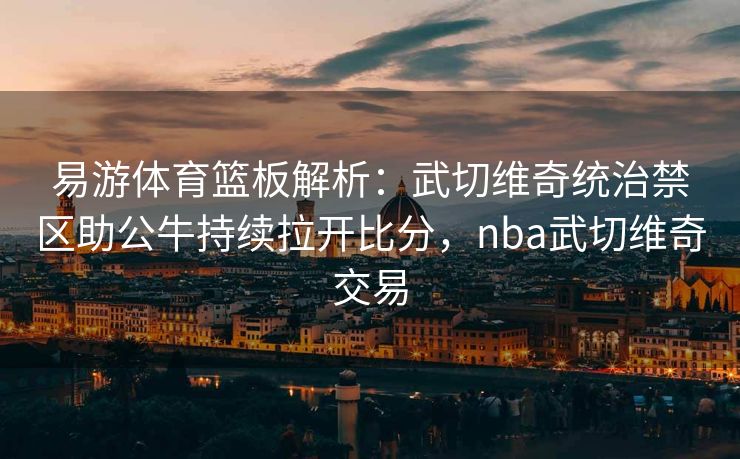 易游体育篮板解析：武切维奇统治禁区助公牛持续拉开比分，nba武切维奇交易