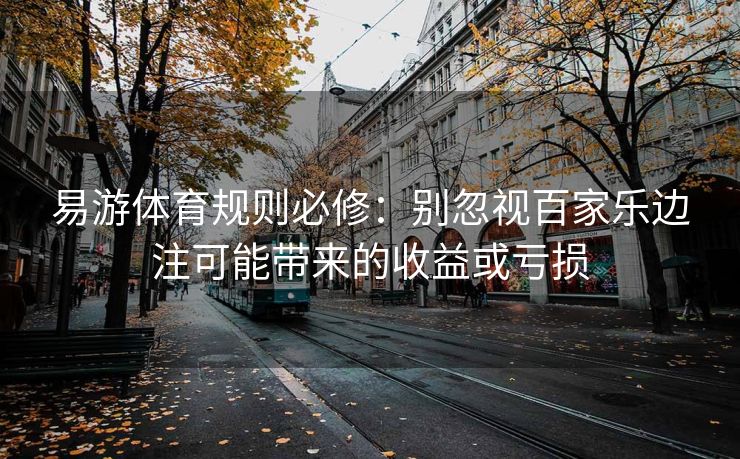 易游体育规则必修：别忽视百家乐边注可能带来的收益或亏损